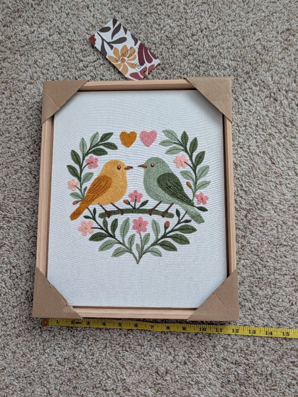 Nwt BP Home woven artistry embroidered textile wall art